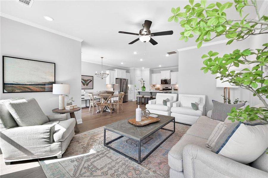 Furnished interior view inside a new home in , Suwanee (Image 4).