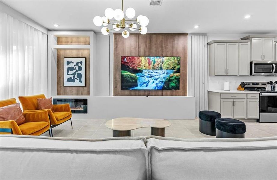 Furnished interior view inside a new home in Solara Resort, Kissimmee (Image 17). Furnished interior view inside a new home in Solara Resort, Kissimmee (Image 17).