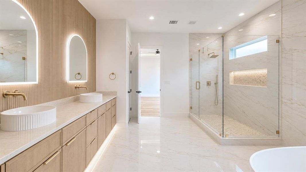 Furnished interior view inside a new home in , Dallas (Image 8).