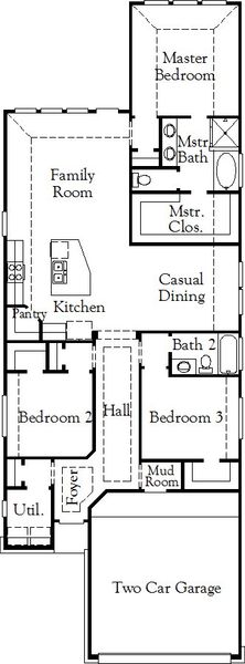 Includes Separate Shower and Tub, Brick 3 Sides First Floor