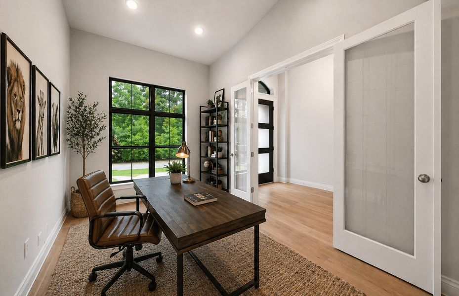 Furnished interior view inside a new home in The Woodlands Hills 65′, Willis (Image 5).