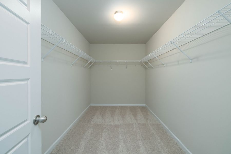 Spacious walk in closet