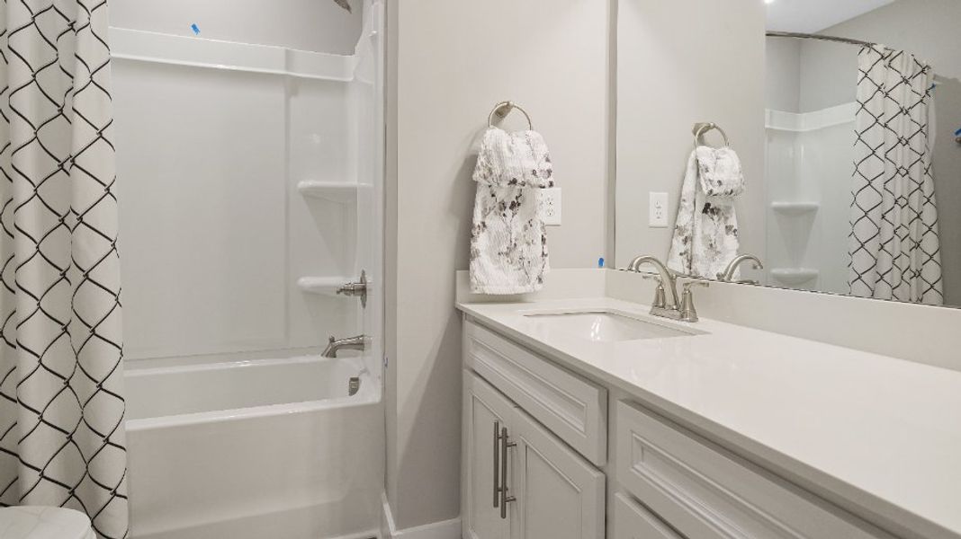 Furnished interior view inside a new home in Sidney Creek Townhomes, Zebulon (Image 6). Furnished interior view inside a new home in Sidney Creek Townhomes, Zebulon (Image 6).