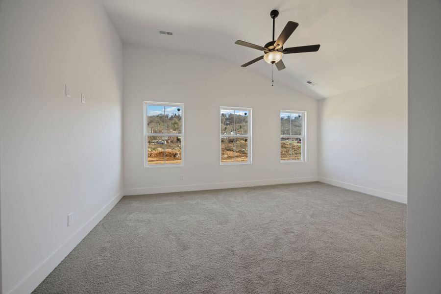 Representative unfurnished interior of a home built from the Fontaine Townhome by Parkside Builders in The Parks of Mill Town, Chattanooga (Image 24).