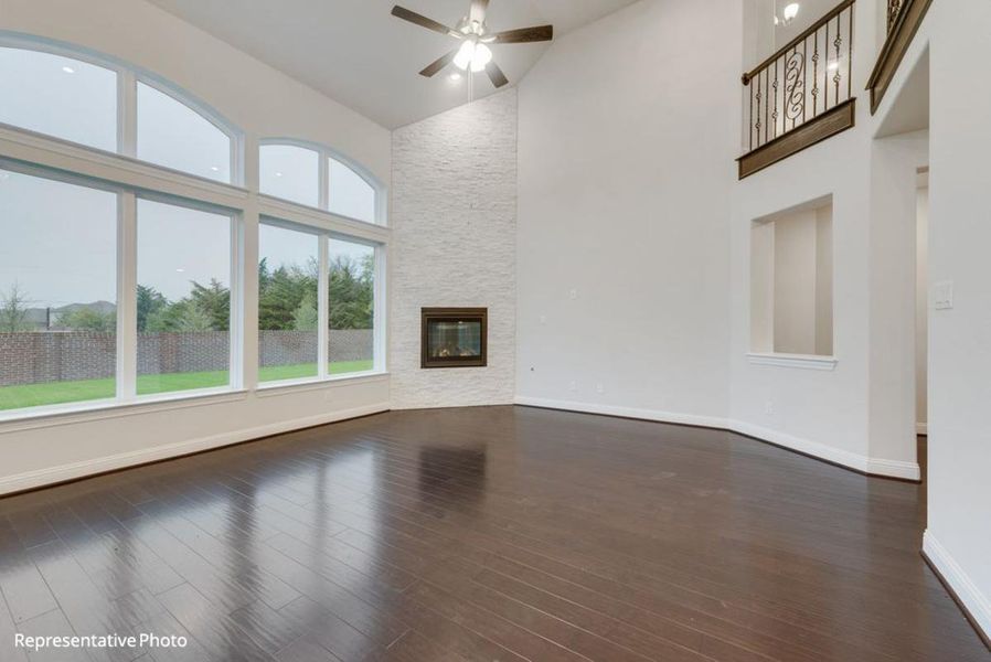 Representative unfurnished interior of a home built from the Hartford II by Grand Homes in Edgewater, Fate (Image 12).