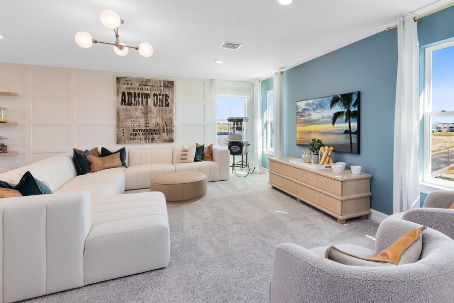 Furnished interior view inside a new home in Silverleaf Oaks, Winter Garden (Image 8). Furnished interior view inside a new home in Silverleaf Oaks, Winter Garden (Image 8).