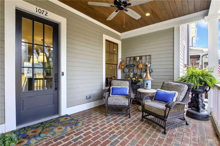 Exterior details and patio area of a home in , Roswell (Image 21).