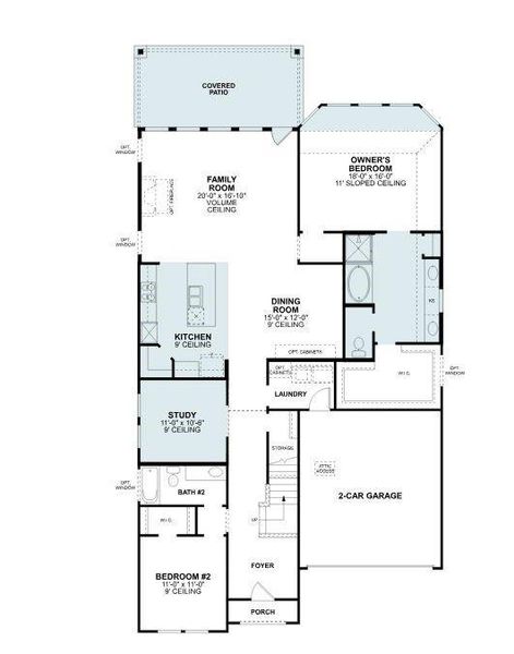 2D floor plan layout of this home in Lilyana, Celina, TX (Image 2). 2D floor plan layout of this home in Lilyana, Celina, TX (Image 2).