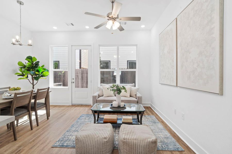 Open concept floor plan