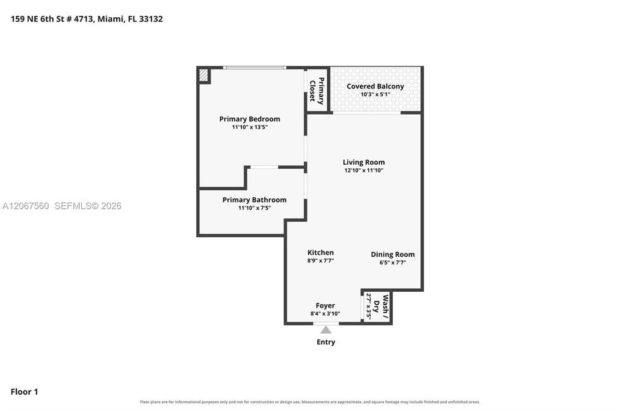 2D floor plan layout of this home in Natiivo Miami, Miami, FL (Image 5).