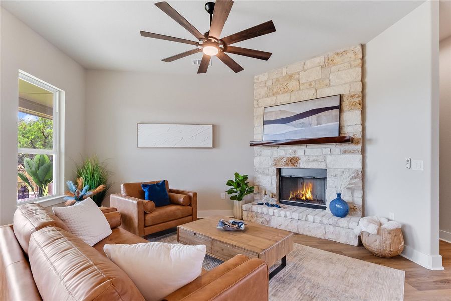 Furnished interior view inside a new home in , Bertram (Image 9). Furnished interior view inside a new home in , Bertram (Image 9).