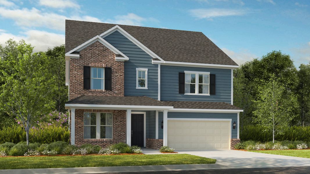 Representative exterior photo of a completed home built from the Leland by Taylor Morrison in Stafford at Langtree, Mooresville, NC (Image 2).