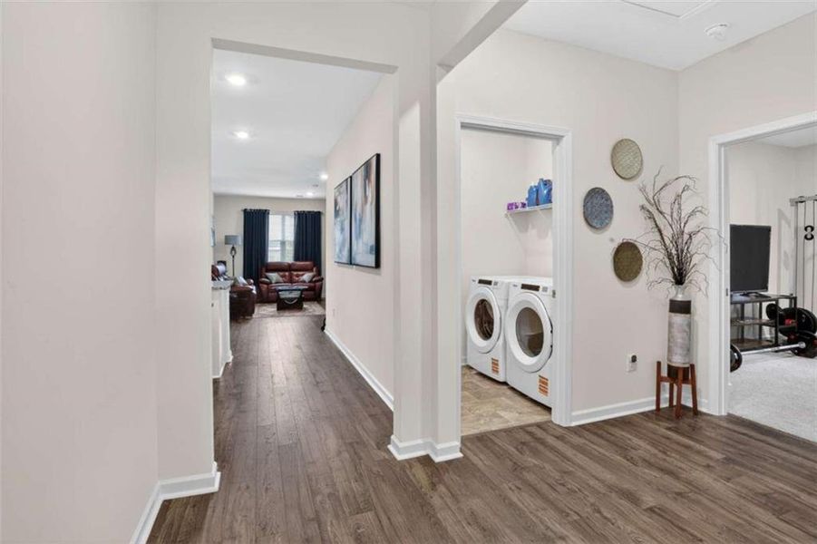 Furnished interior view inside a new home in Champion's Run, Lithonia (Image 10).