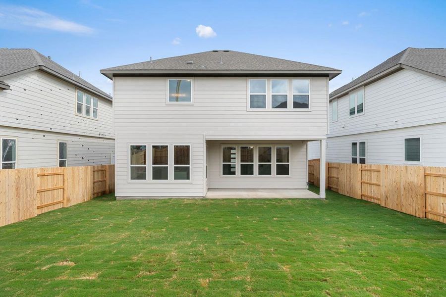 Exterior details and patio area of a home in Park Central, Georgetown (Image 23).
