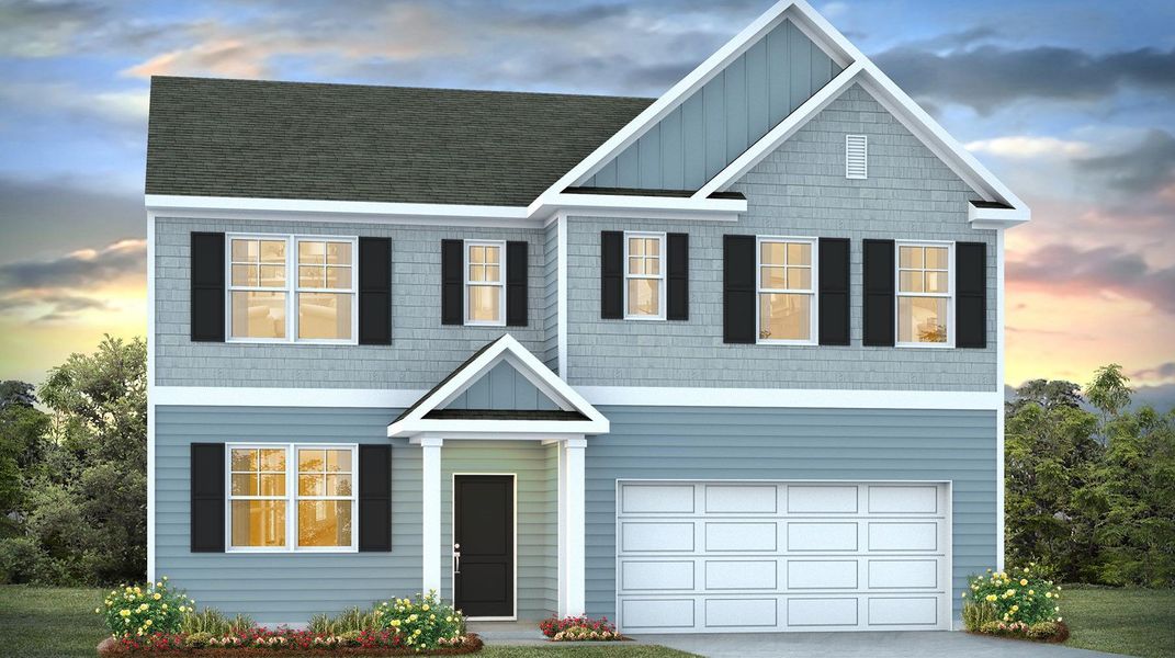 Representative exterior photo of a completed home built from the Hayden by D.R. Horton in Livingston Woods, Irmo, SC (Image 25).