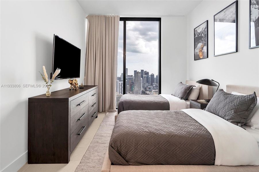 Furnished interior view inside a new home in , Miami (Image 38).