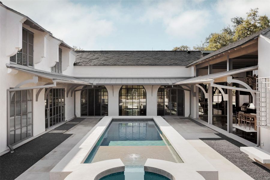 Exterior details and patio area of a home in , Austin (Image 2).