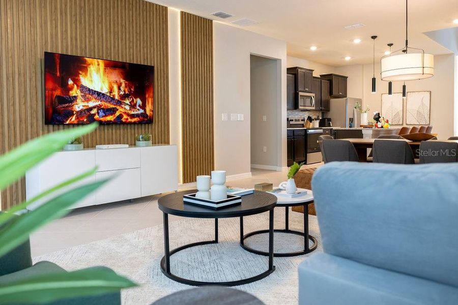 Furnished interior view inside a new home in , Clermont (Image 83).