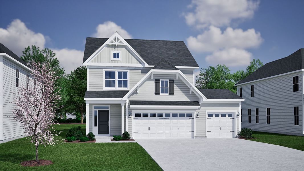 Representative exterior photo of a completed home built from the Bowen - Vanguard Collection by Mungo Homes in Porter Ridge, Elgin, SC (Image 9).