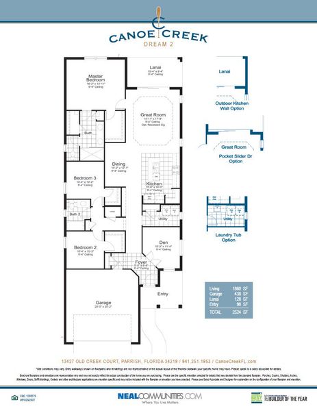 2D floor plan layout of this home in Canoe Creek, Parrish, FL (Image 5). 2D floor plan layout of this home in Canoe Creek, Parrish, FL (Image 5).