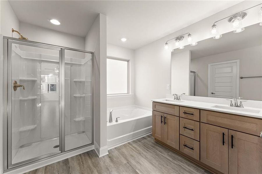 Furnished interior view inside a new home in Magnolia Villas, Cornelia (Image 11).