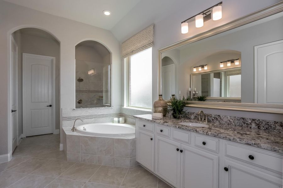 Furnished interior view inside a new home in Valencia: Hilltop Collection, Manvel (Image 23).