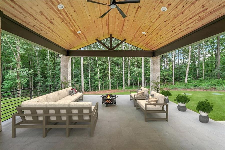Exterior details and patio area of a home in , Commerce (Image 3).