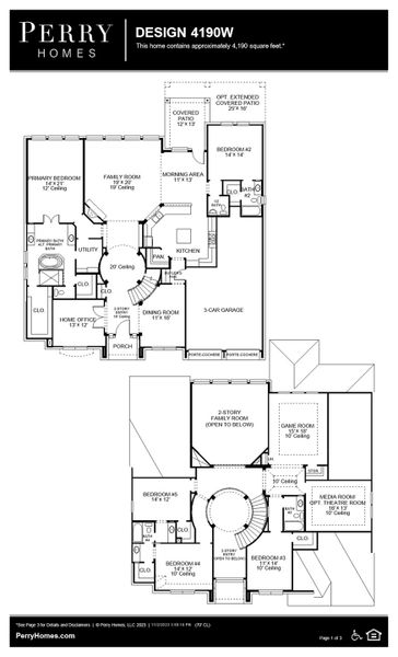 Floor Plan for 4190W