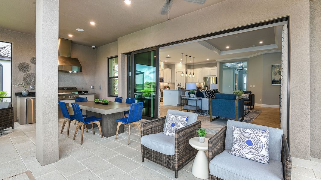 Representative furnished interior of a home built from the Farnese by Taylor Morrison in Esplanade at Center Lake Ranch, St. Cloud (Image 12).