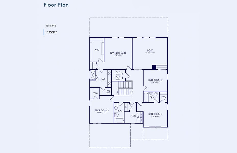 2D floor plan layout of this home in Caldera, Spring Hill, FL (Image 6).