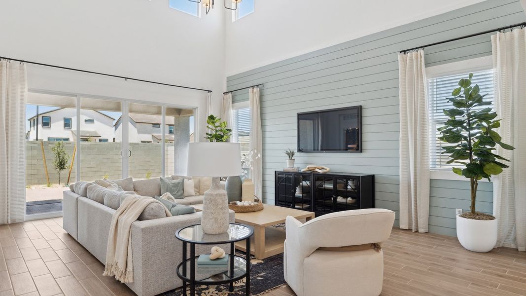 Furnished interior view inside a new home in Apache Farms, Buckeye (Image 14). Furnished interior view inside a new home in Apache Farms, Buckeye (Image 14).
