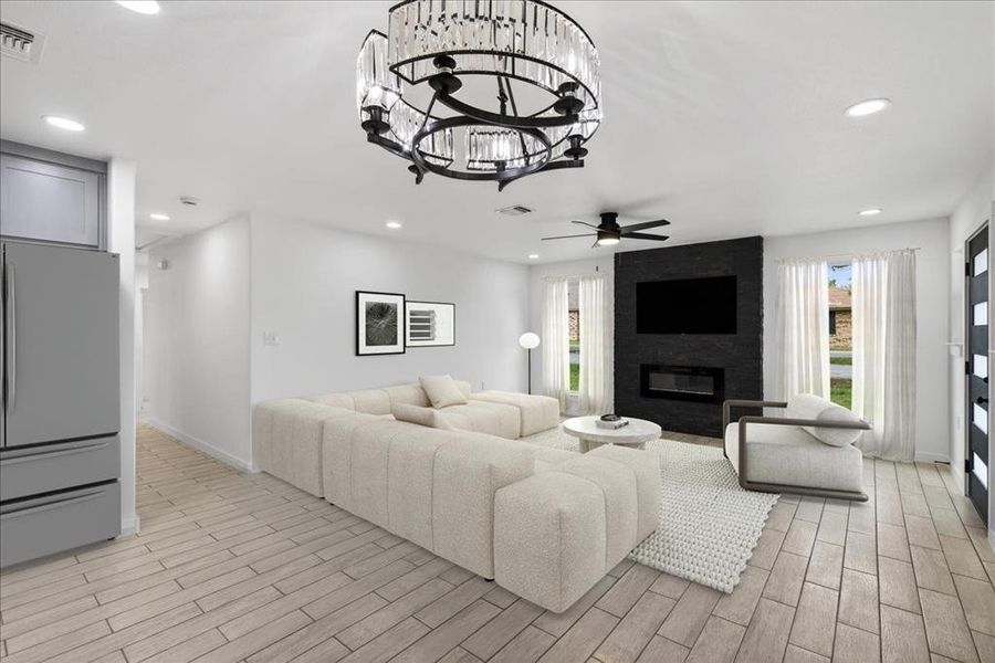 Furnished interior view inside a new home in , Gun Barrel City (Image 5). Furnished interior view inside a new home in , Gun Barrel City (Image 5).