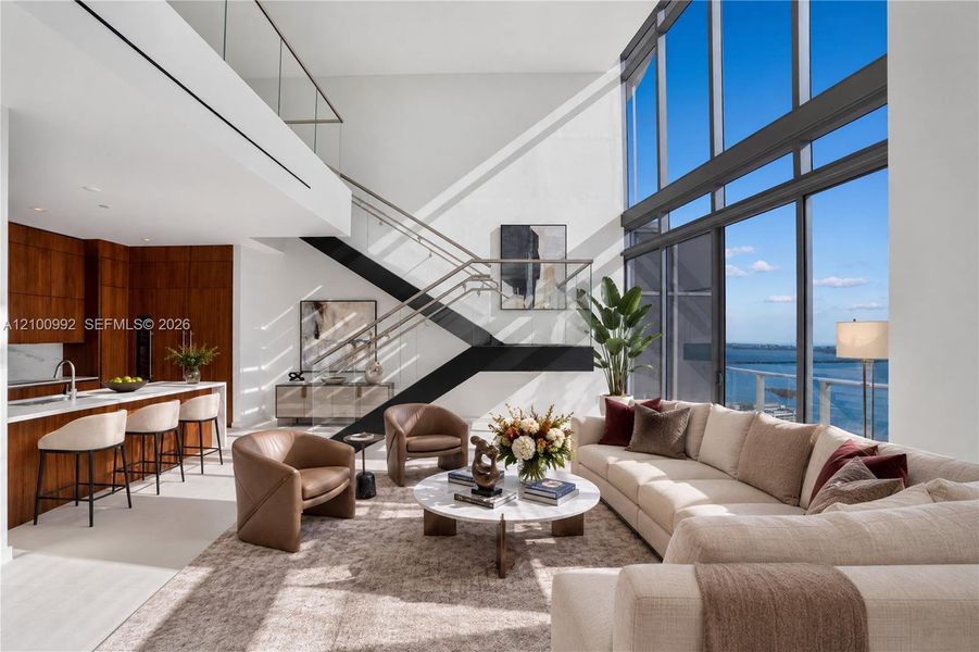 Furnished interior view inside a new home in , Miami (Image 35).