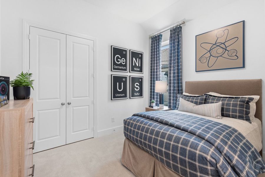 Representative Secondary Bedroom - some options shown