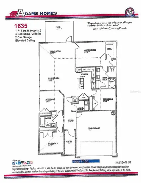 2D floor plan layout of this home in Briarwood, Alachua, FL (Image 4). 2D floor plan layout of this home in Briarwood, Alachua, FL (Image 4).