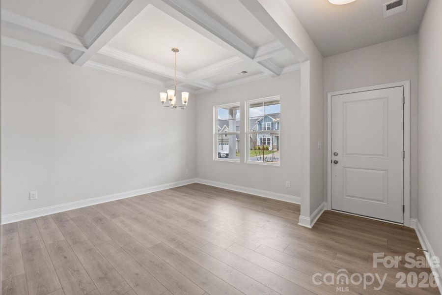 Coffered ceiling in Dining area Coffered ceiling in Dining area