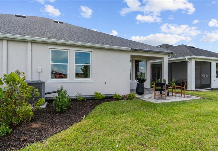 Exterior details and patio area of a home in Gracewater at Sarasota, Sarasota (Image 3).