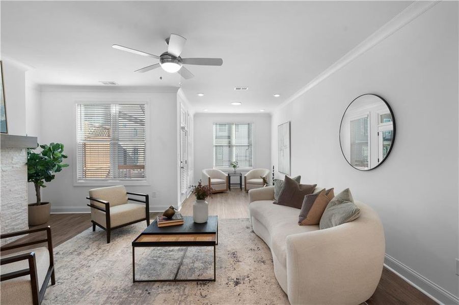 Furnished interior view inside a new home in Waterhaven, Cumming (Image 27).