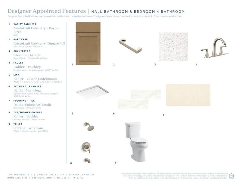 Sample of building materials used in homes in Tomlinson Pointe, Mount Juliet (Image 11).