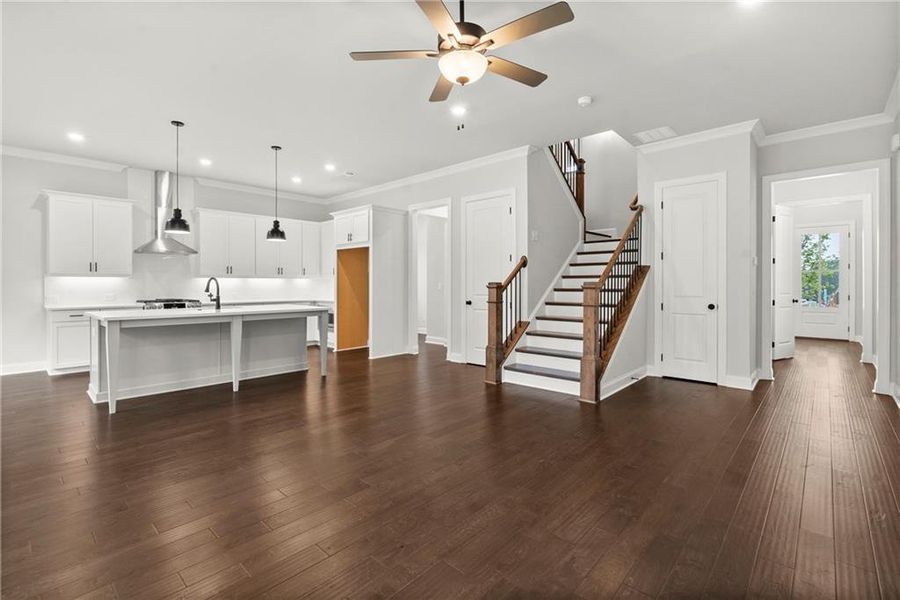 Spacious, unfurnished interior of a new home in Palisades Single Family, Cumming (Image 21). Spacious, unfurnished interior of a new home in Palisades Single Family, Cumming (Image 21).