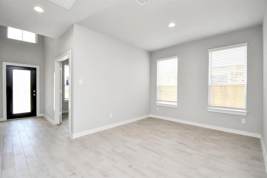 Another view of dining space. Sample photo, as built color and selections will vary.