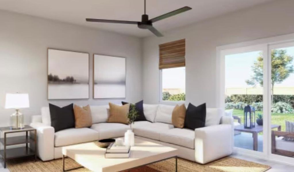 Furnished interior view inside a new home in Sage Collection – Freedom at Anthem, Kyle (Image 10).