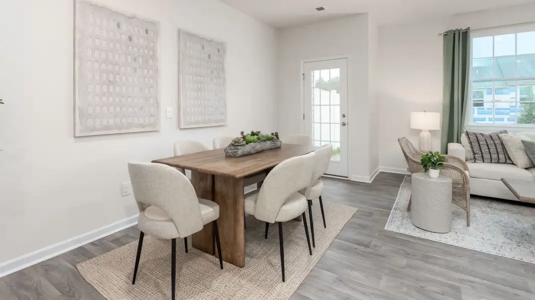Furnished interior view inside a new home in North Village Townes, Greensboro (Image 7).