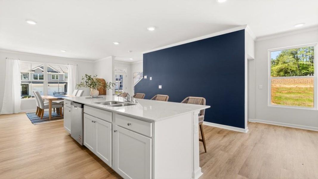 Furnished interior view inside a new home in Waypoint, Flowery Branch (Image 10).
