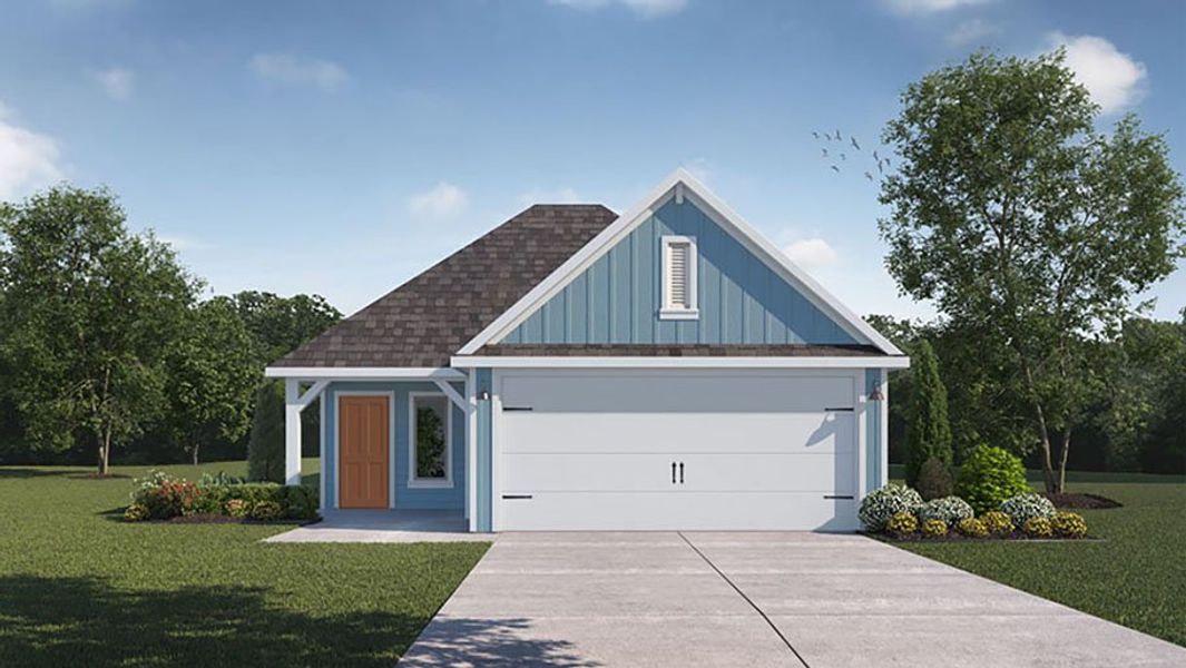 Representative exterior photo of a completed home built from the Amber by D.R. Horton in Cornerstone, Rockdale, TX (Image 2). Representative exterior photo of a completed home built from the Amber by D.R. Horton in Cornerstone, Rockdale, TX (Image 2).