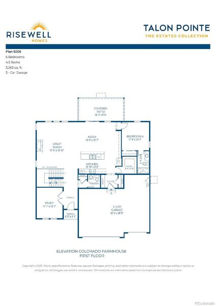 2D floor plan layout of this home in Talon Pointe, Thornton, CO (Image 7).