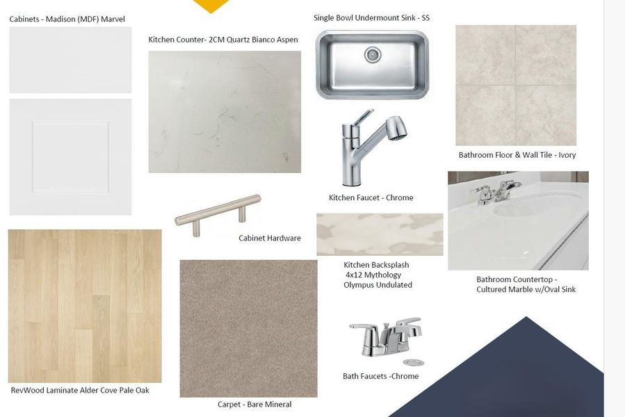 Sample of building materials used in homes in Marble Creek Crossing, Austin (Image 10). Sample of building materials used in homes in Marble Creek Crossing, Austin (Image 10).