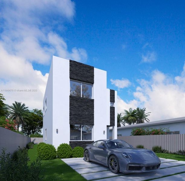 Front exterior of a new home in , Fort Lauderdale, FL, highlighting curb appeal (Image 1).