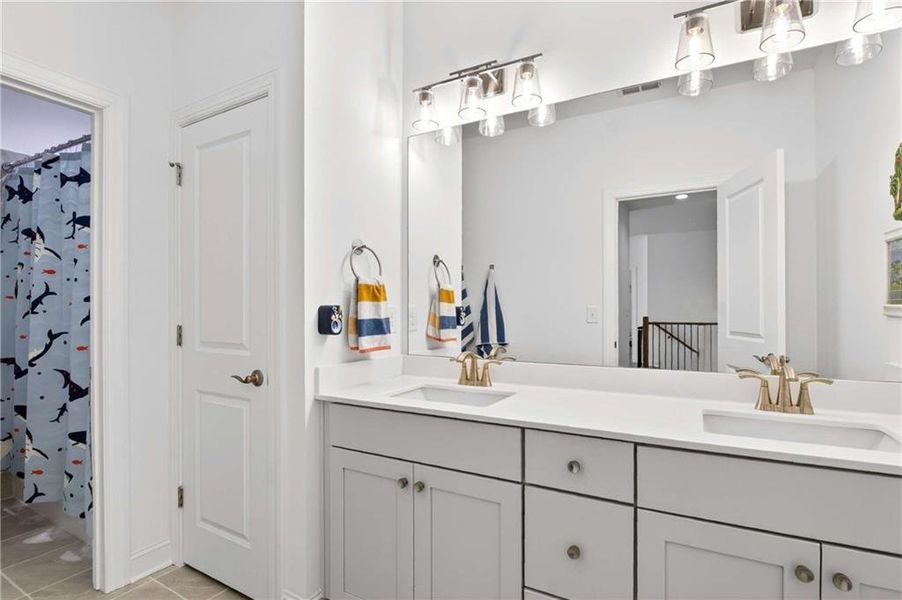 Furnished interior view inside a new home in East Harbor II at Chestatee, Dawsonville (Image 34).