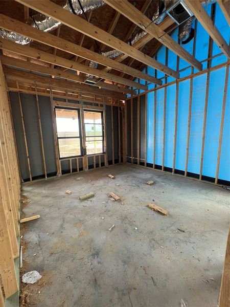 Main bedroom privately located at the back of the home